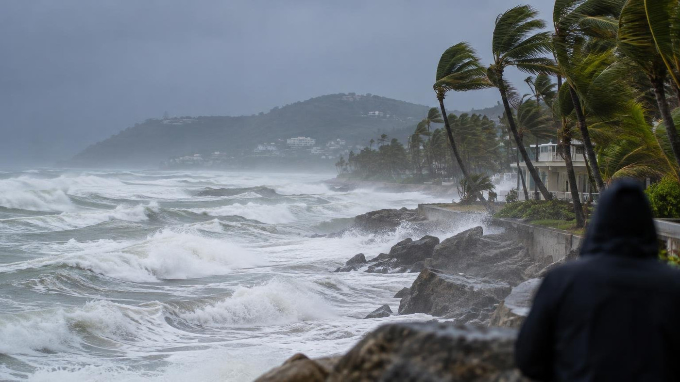AI-generated representative image: the story "Hurricane Simon Pounds Mexico's Pacific Coast as Category 4 Storm"