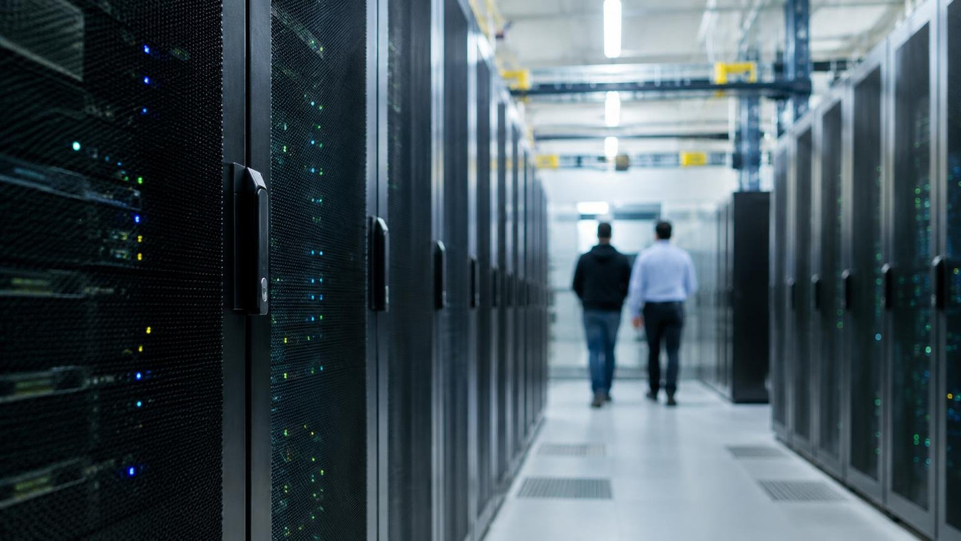 AI-generated representative image: the story "India's data centres drew $173 billion in commitments since 2021, CBRE says"