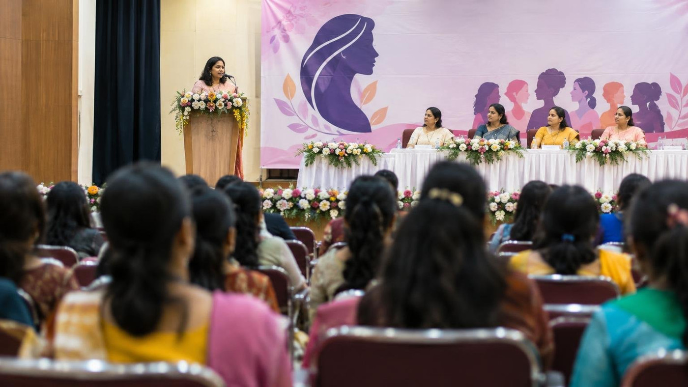 AI-generated representative image: the story "Nari Shakti Seva Samiti Launched in Hardoi to Back Women's Rights"