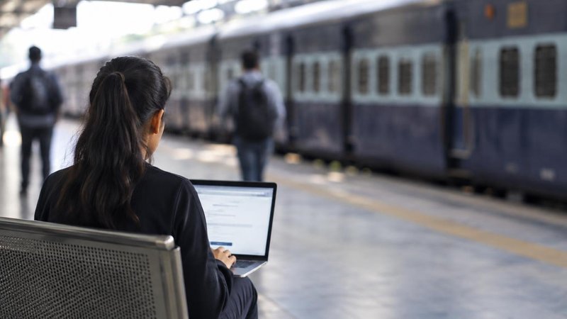 AI-generated representative image: the story "RRB NTPC Graduate Recruitment 2026: 3,548 Railway Vacancies Open Until 6 November"