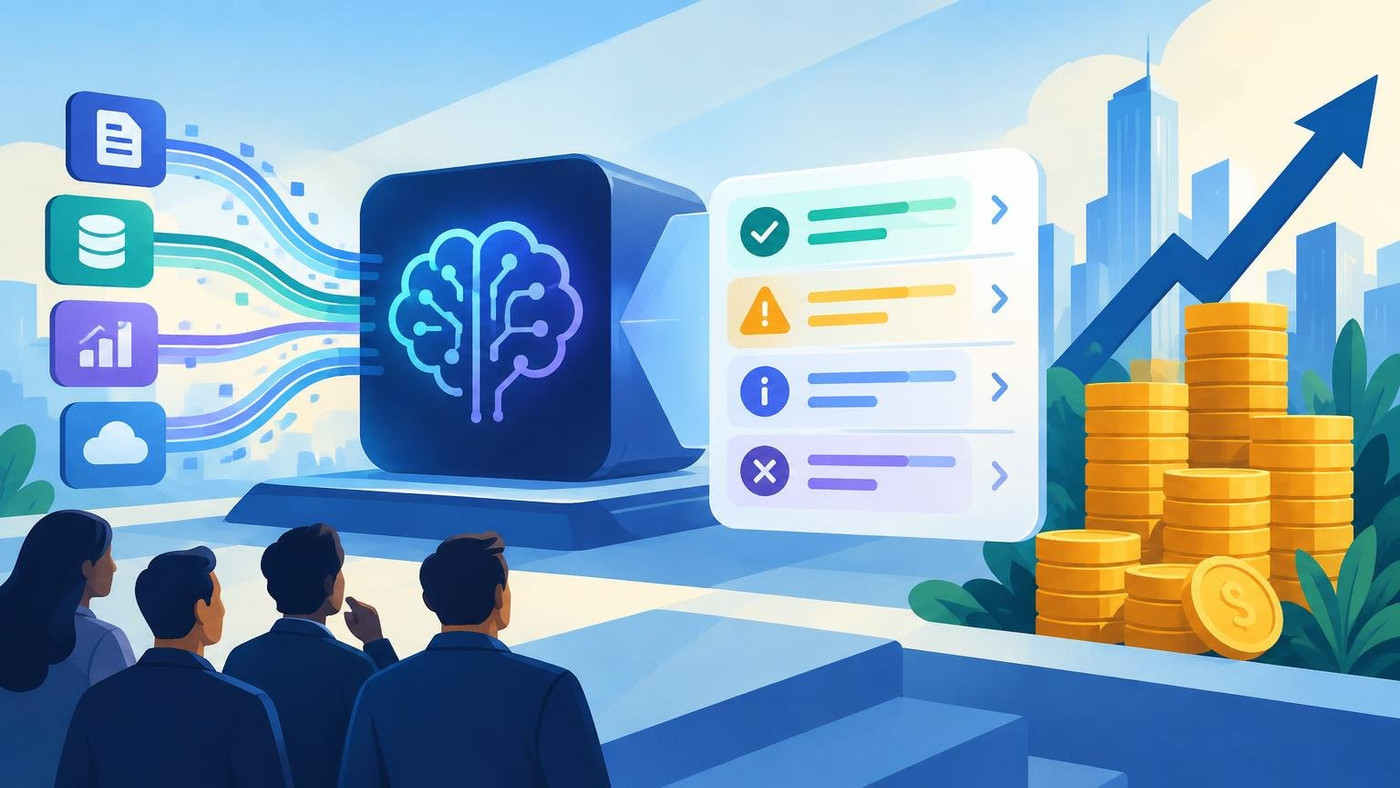 AI-generated illustration: the story "TypeSafe AI, maker of decision model Jev, raises $870 million at $7.5 billion value"