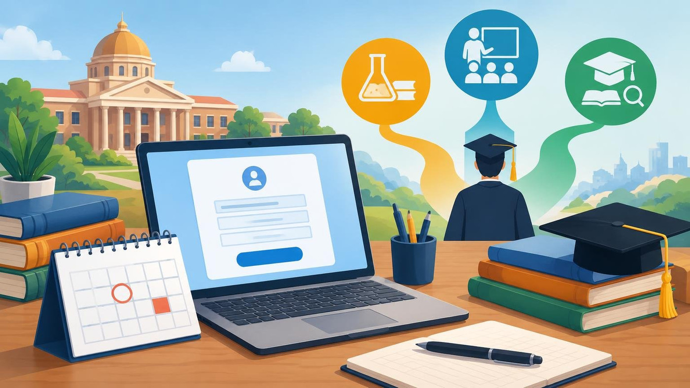 AI-generated illustration: the story "UGC NET December 2026 Registration Opens: Dates, Subjects and Career Paths"