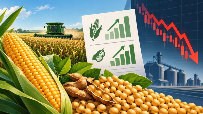 USDA raises US corn yield to 181.2 bushels, record soybeans; corn prices slide