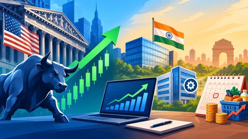 Wall Street ends volatile week higher; HCLTech and CPI data next for India