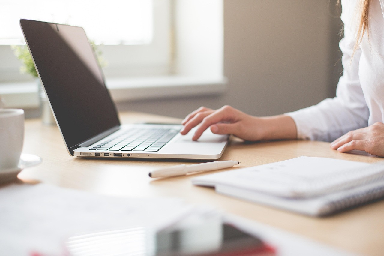 Representative image: woman working at office desk