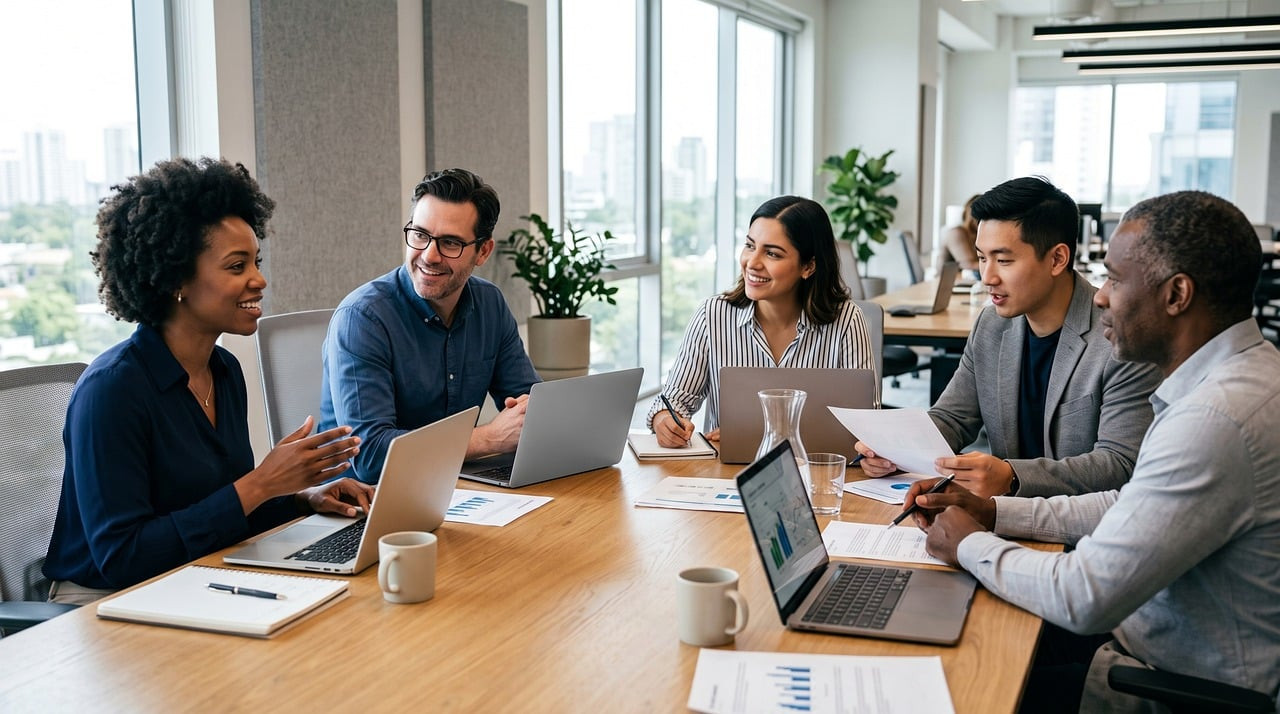 Representative image: startup team office meeting