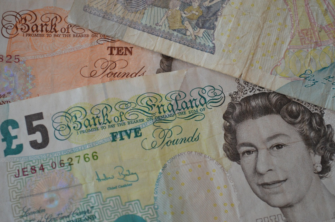 Representative image: british pound banknotes