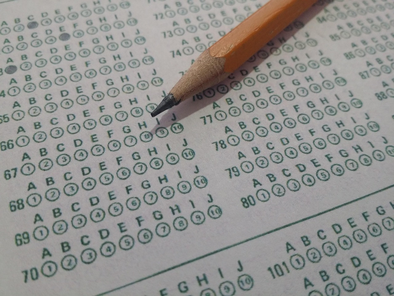 Representative image: exam answer sheet pencil