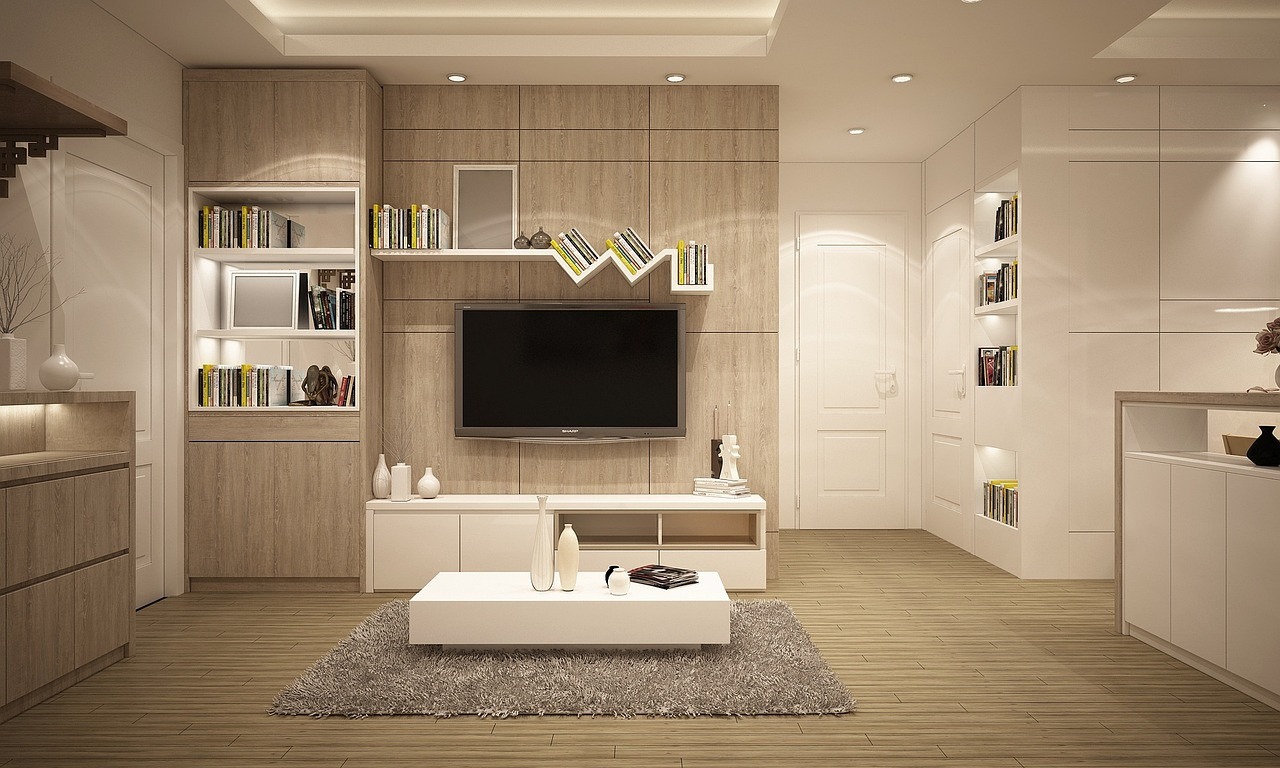 Representative image: flat screen television wall