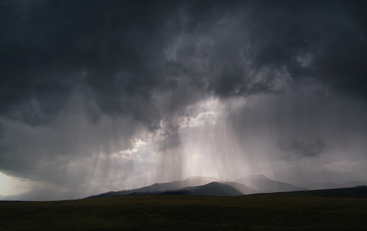 Representative image: heavy rain flooded road
