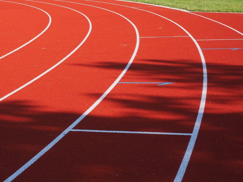 Representative image: stadium running track empty