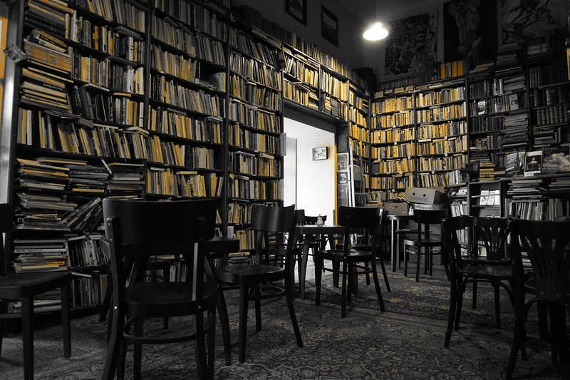 Representative image: old books library shelves