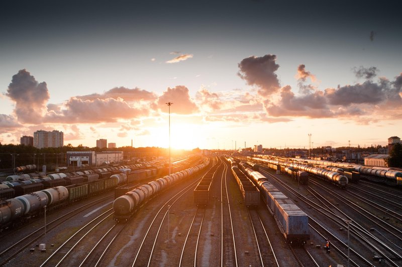 Representative image: freight train containers railway