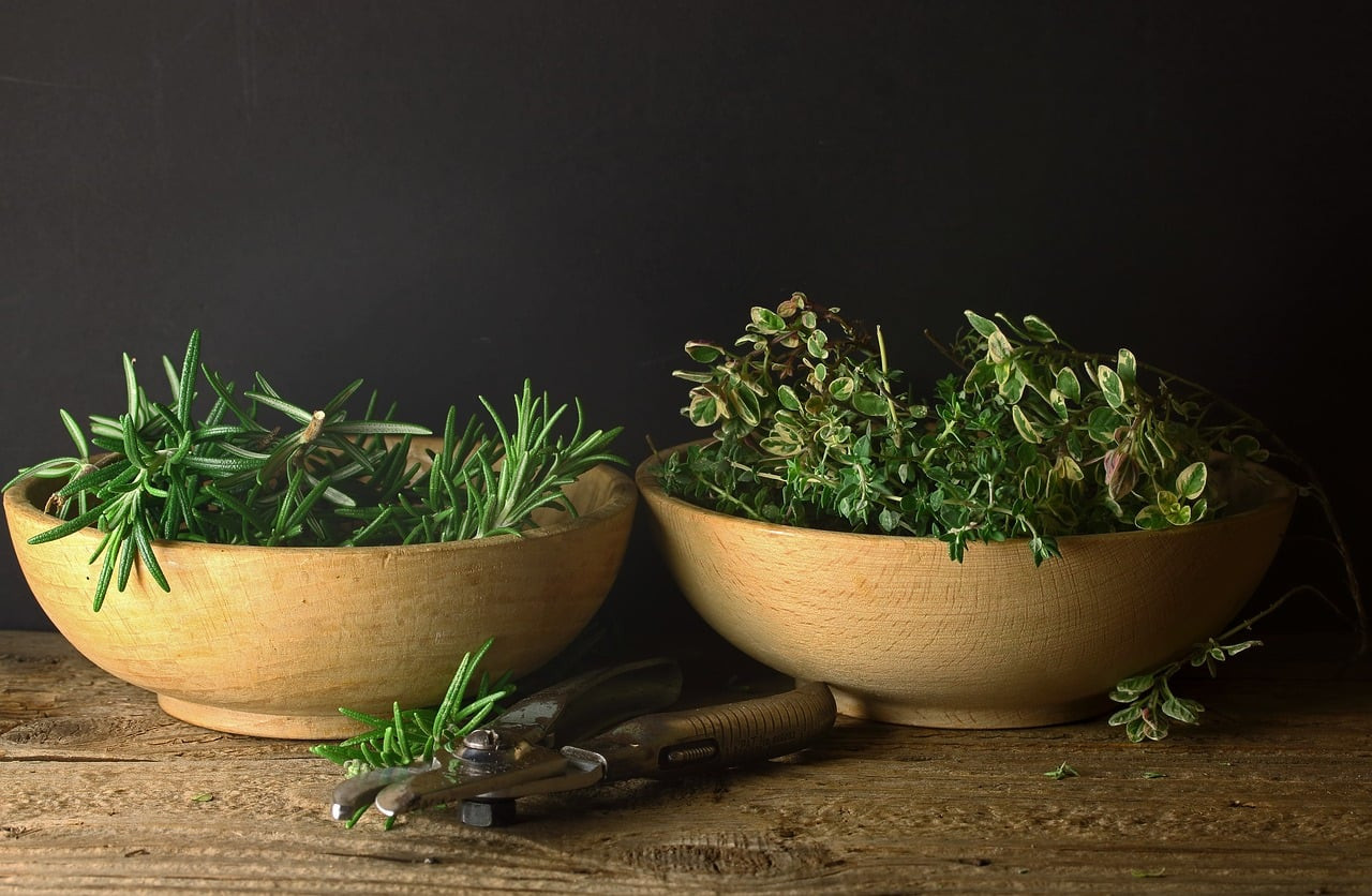 Representative image: ayurvedic herbs in wooden bowls