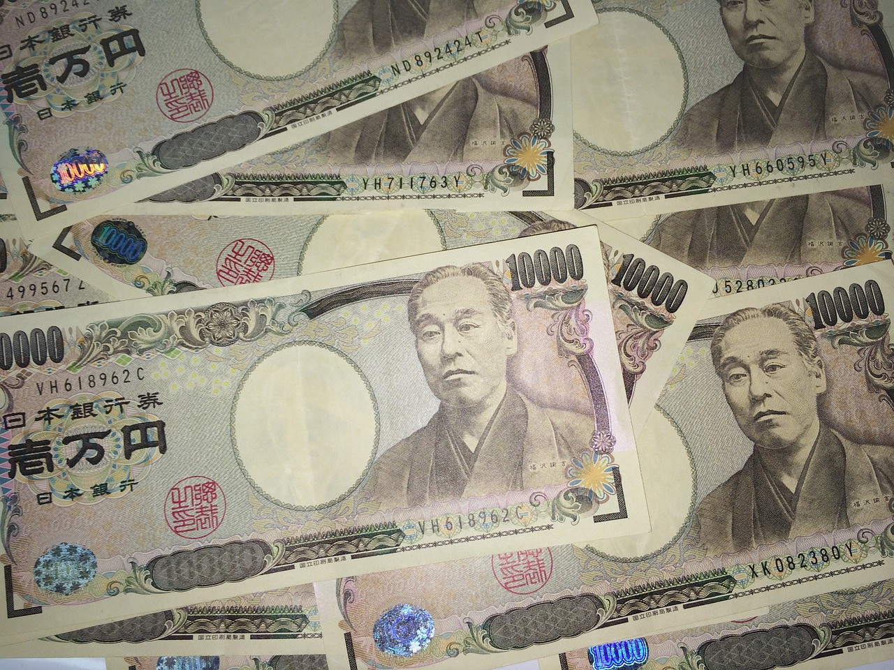 Representative image: japanese yen banknotes