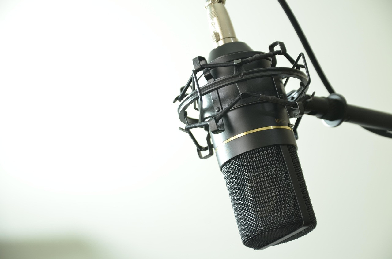 Representative image: microphone voice recording studio