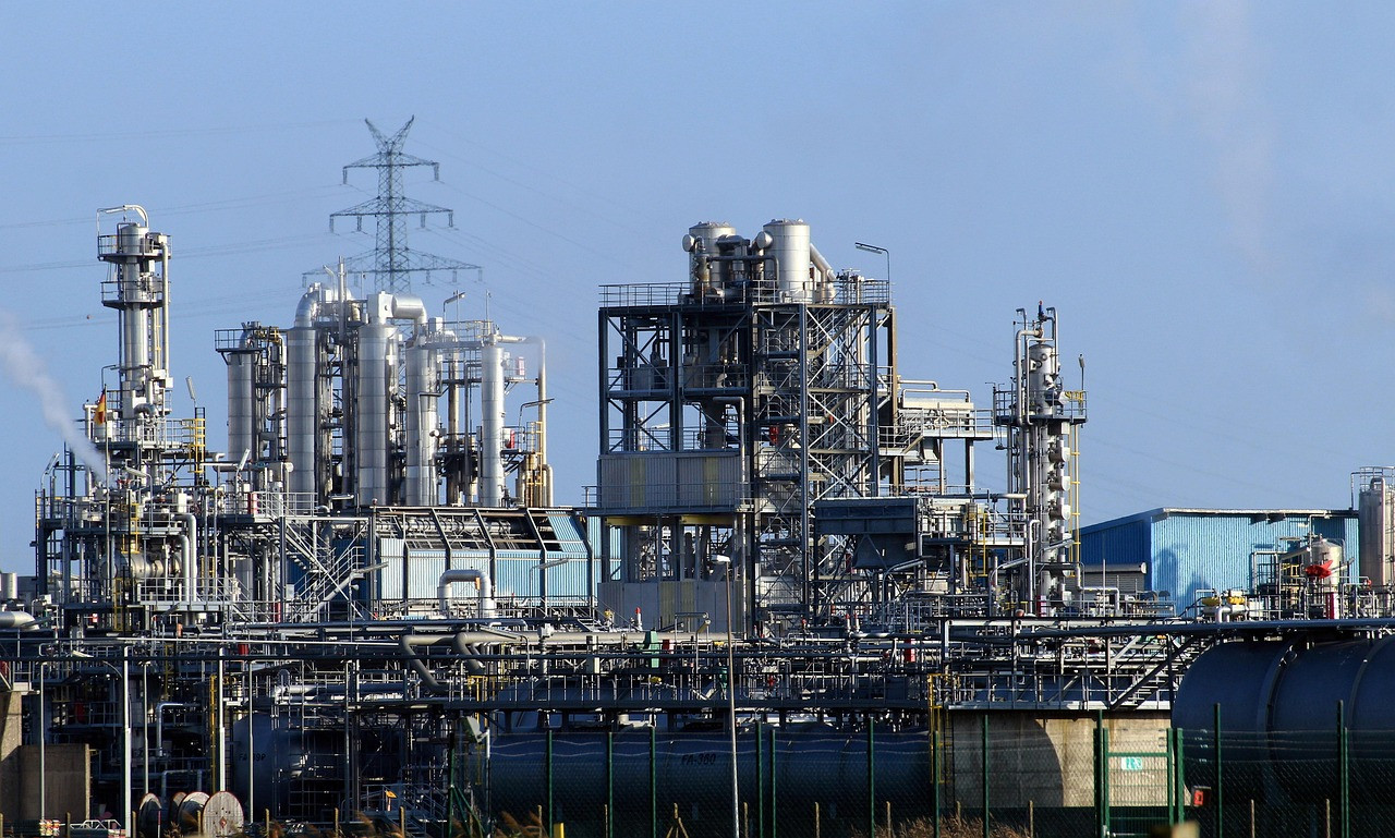 Representative image: chemical plant pipes industry