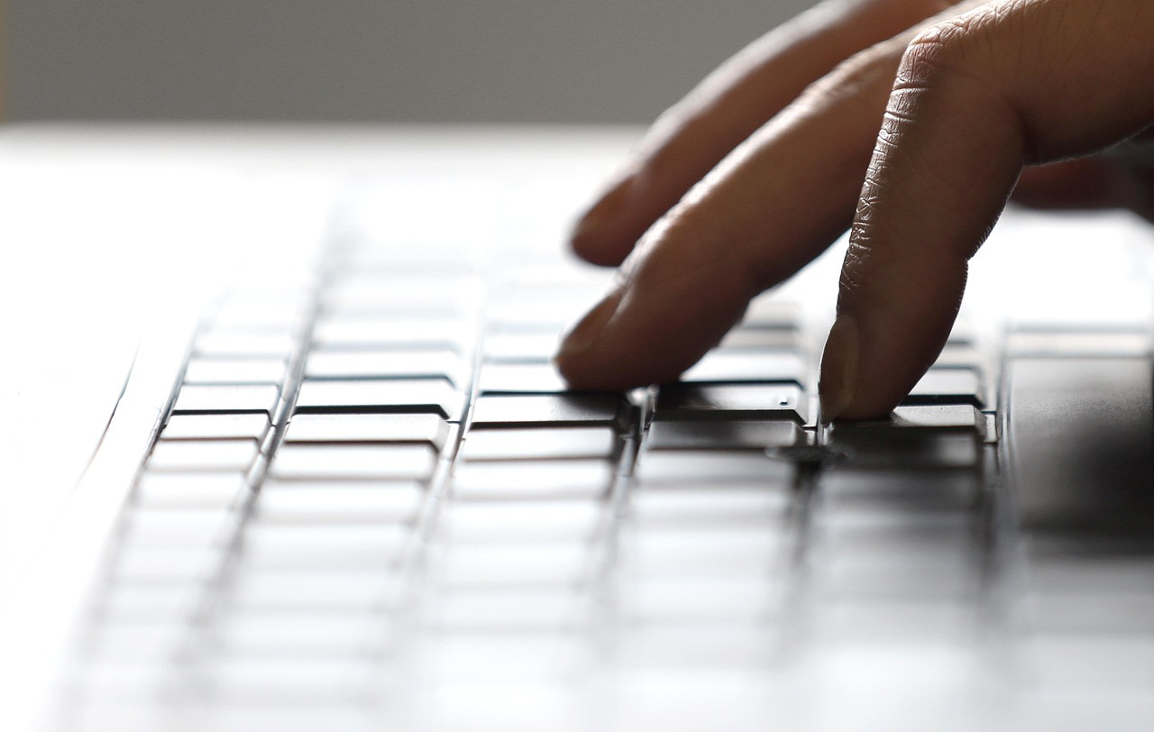 Representative image: laptop keyboard typing