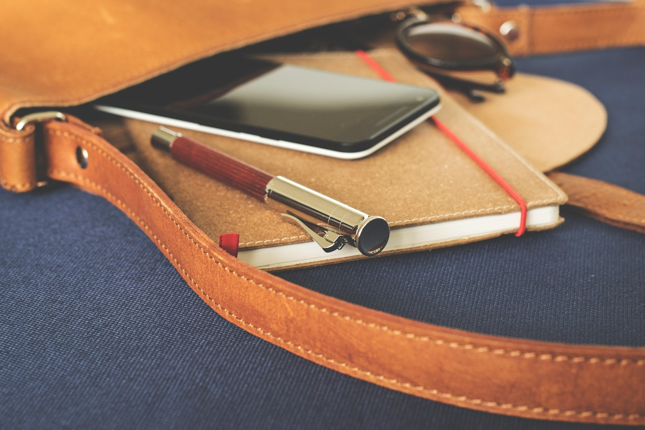 Representative image: woven leather handbag