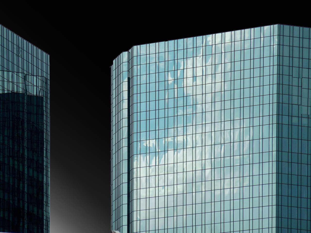 Representative image: bank building glass facade