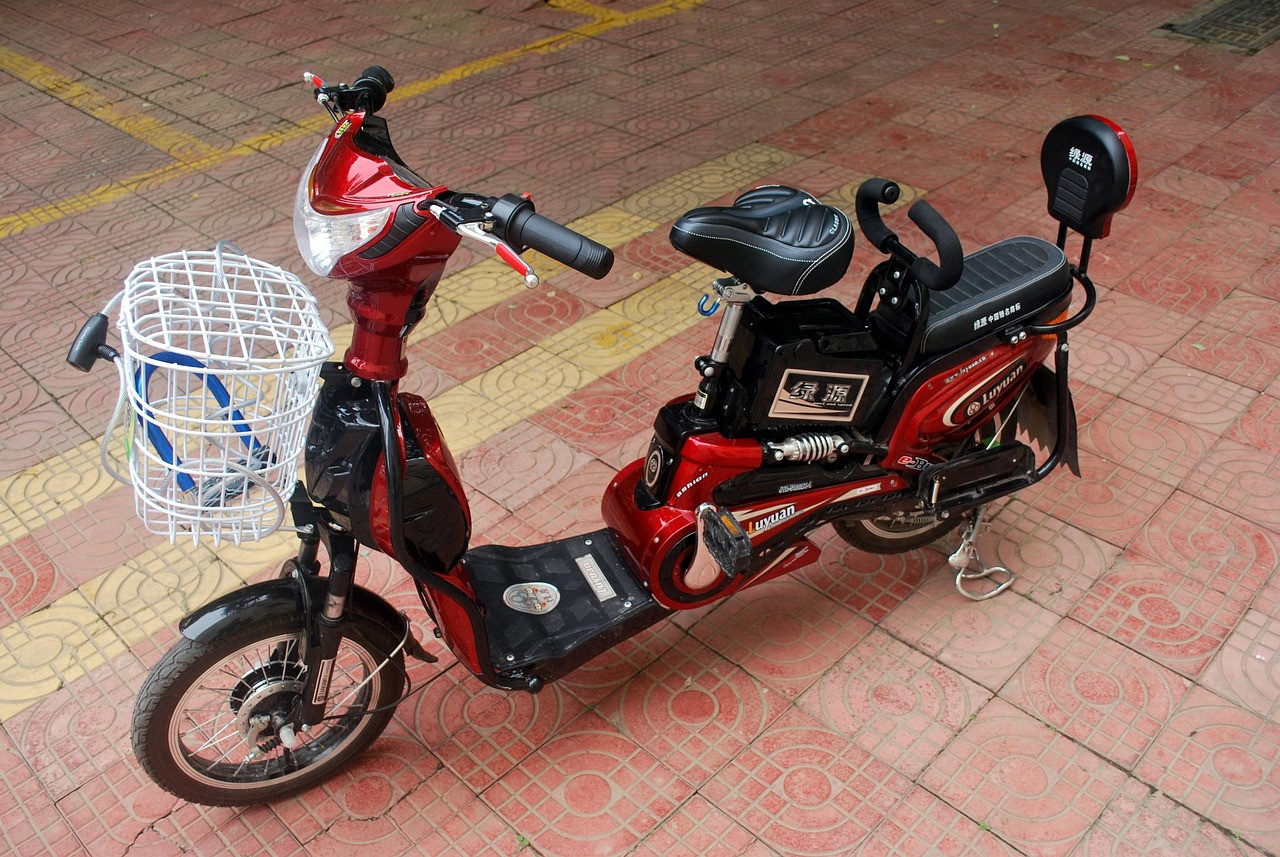 Representative image: electric bike parked street