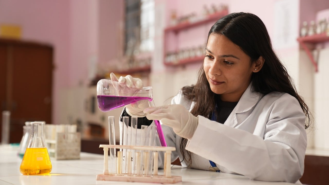 Representative image: students science lab experiment