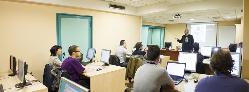 Representative image: teacher laptop classroom training