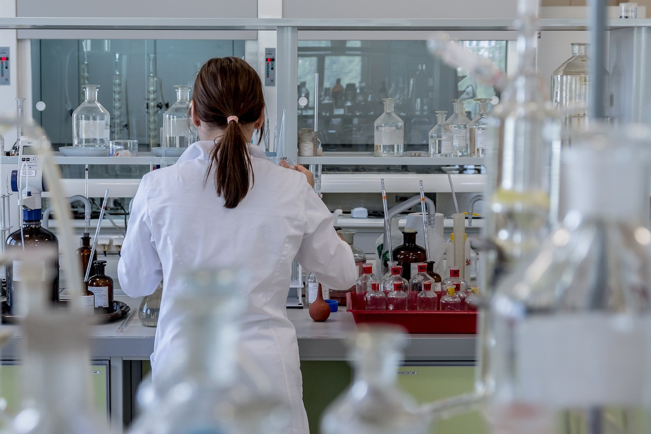 Representative image: chemistry laboratory flasks