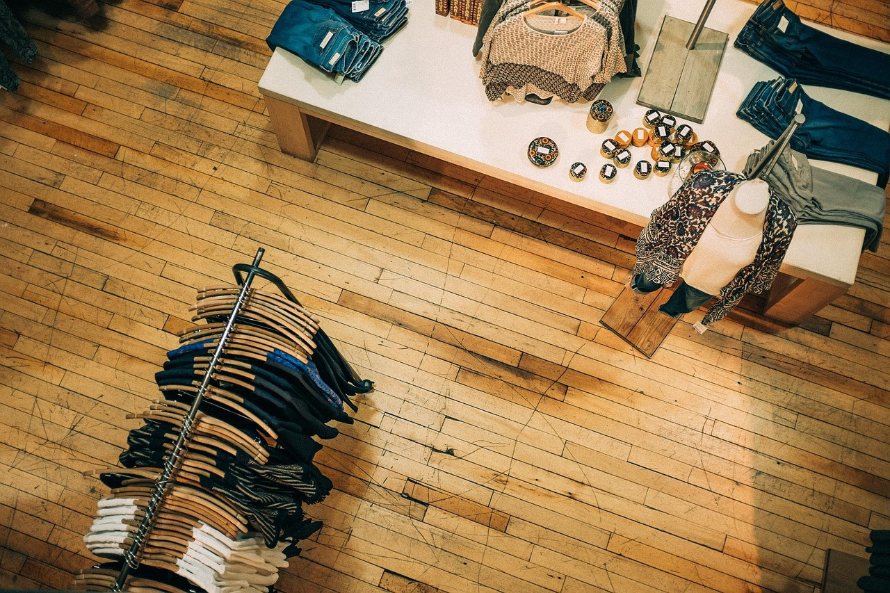 Representative image: clothes rack in a shop