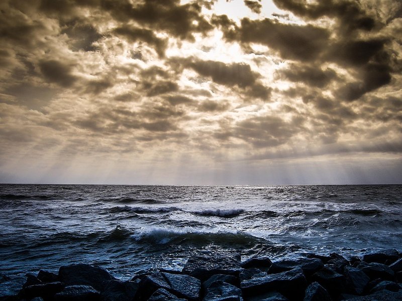 Representative image: stormy sea waves coast
