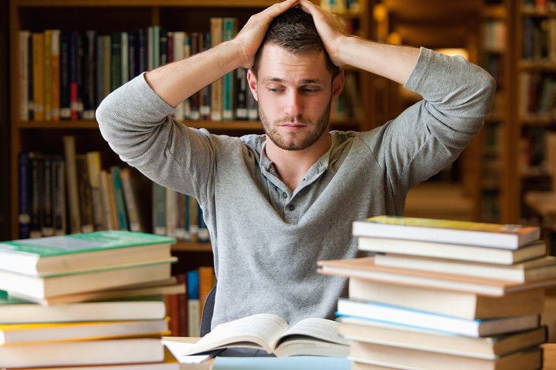 Representative image: stressed student desk