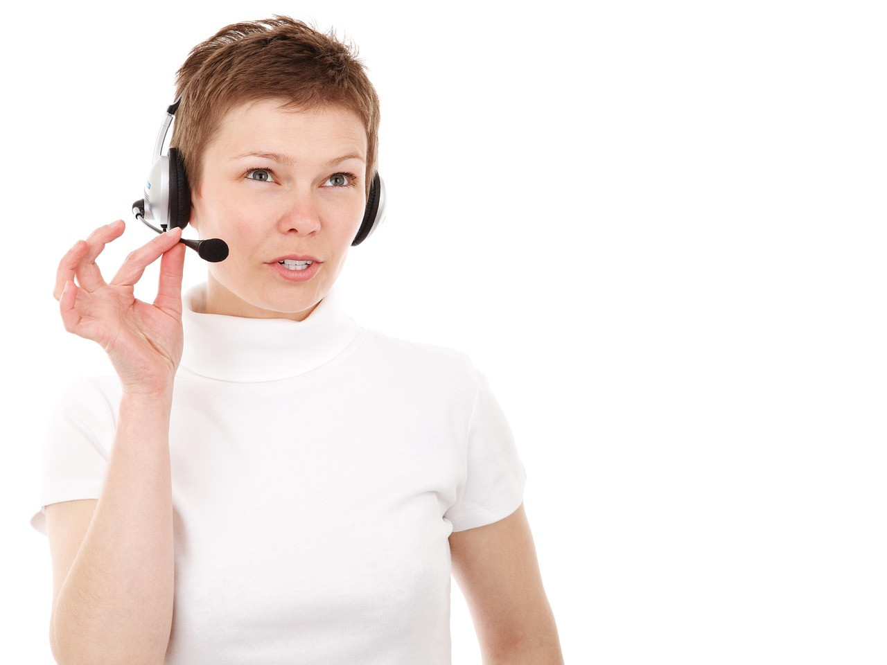 Representative image: call centre headset microphone