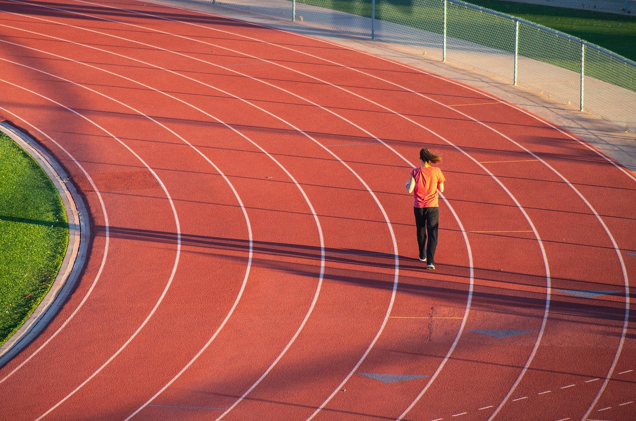 Representative image: running track lanes
