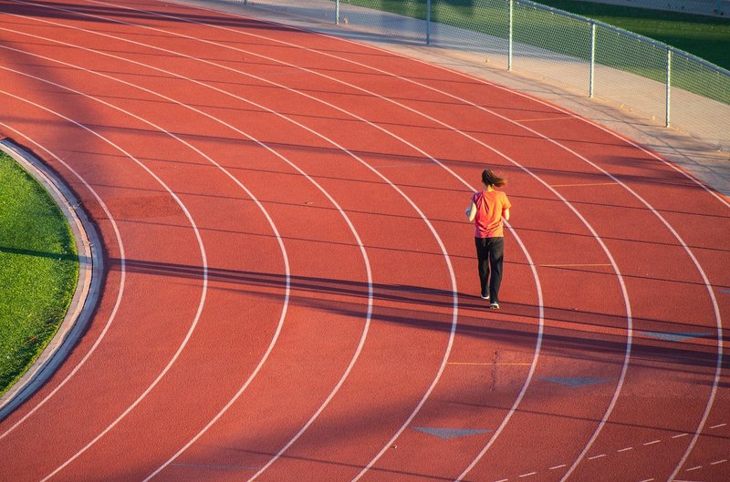 Representative image: running track lanes