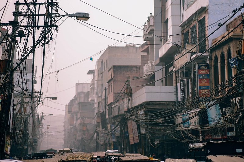 Representative image: smog over city road