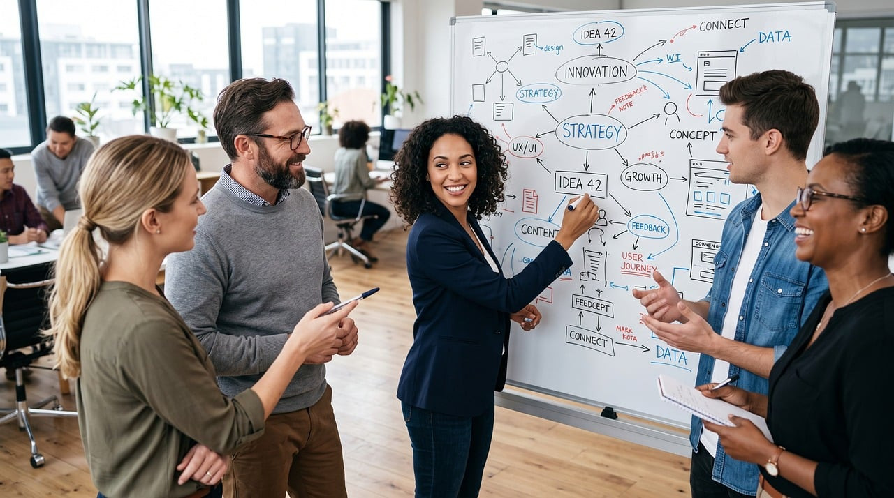 Representative image: startup team whiteboard