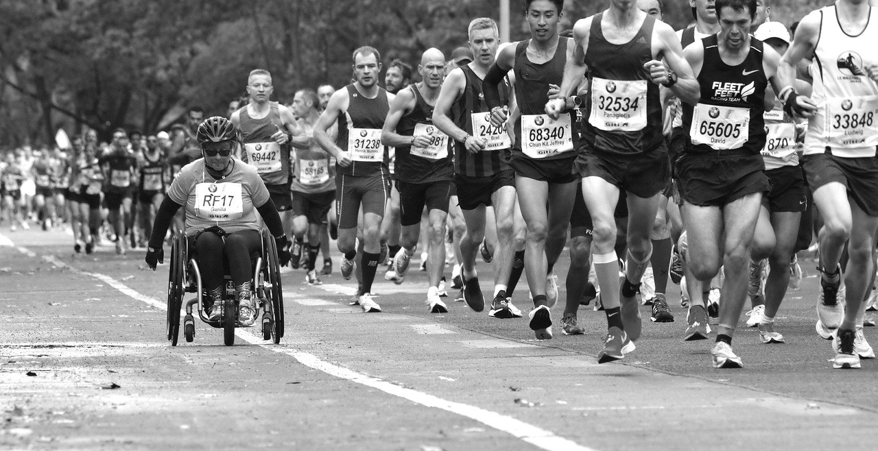 Representative image: runners in a city marathon