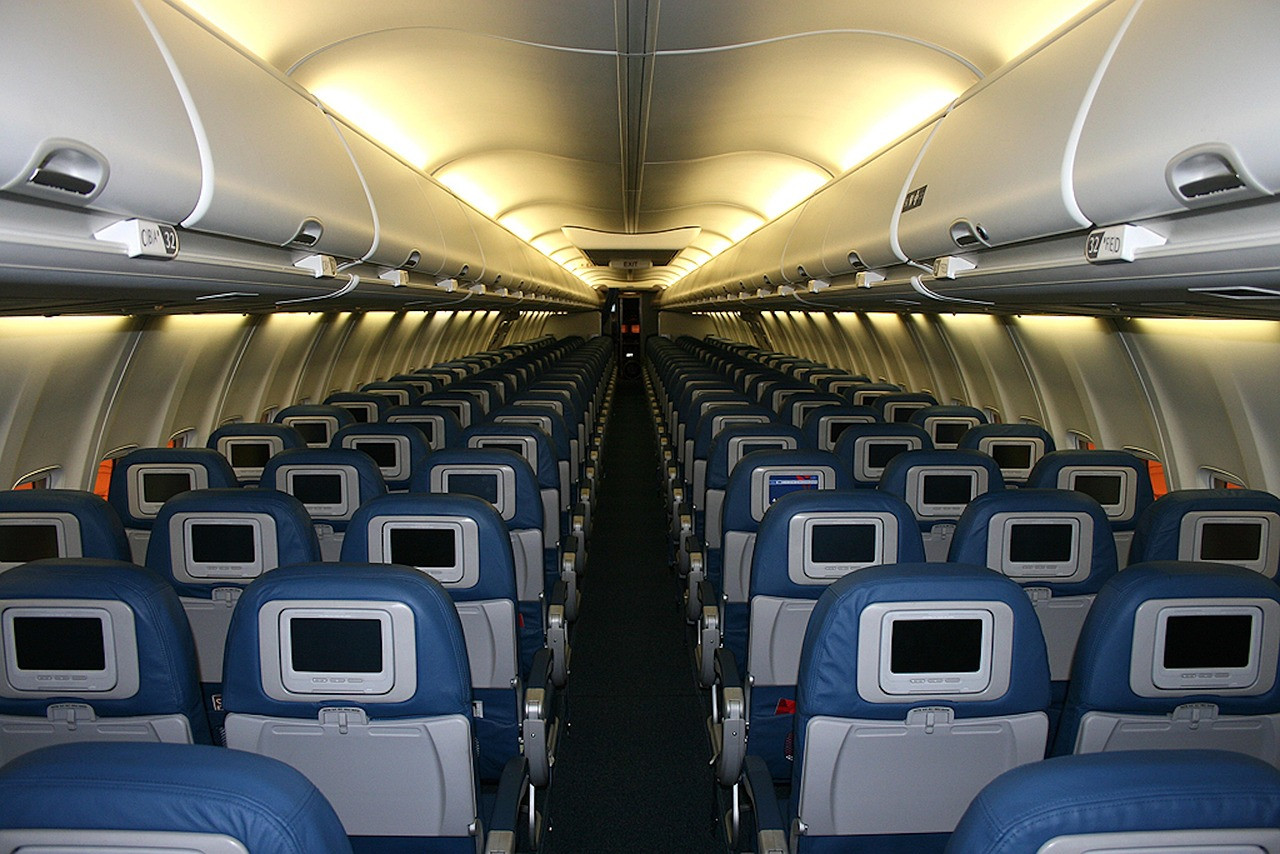Representative image: airplane cabin overhead bins