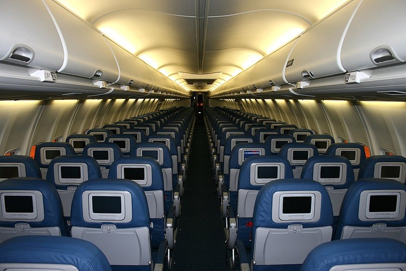 Representative image: airplane cabin overhead bins