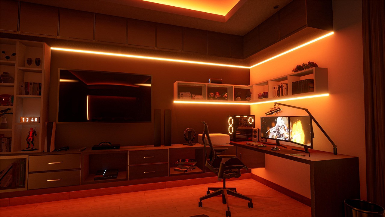 Representative image: gaming chair and computer setup