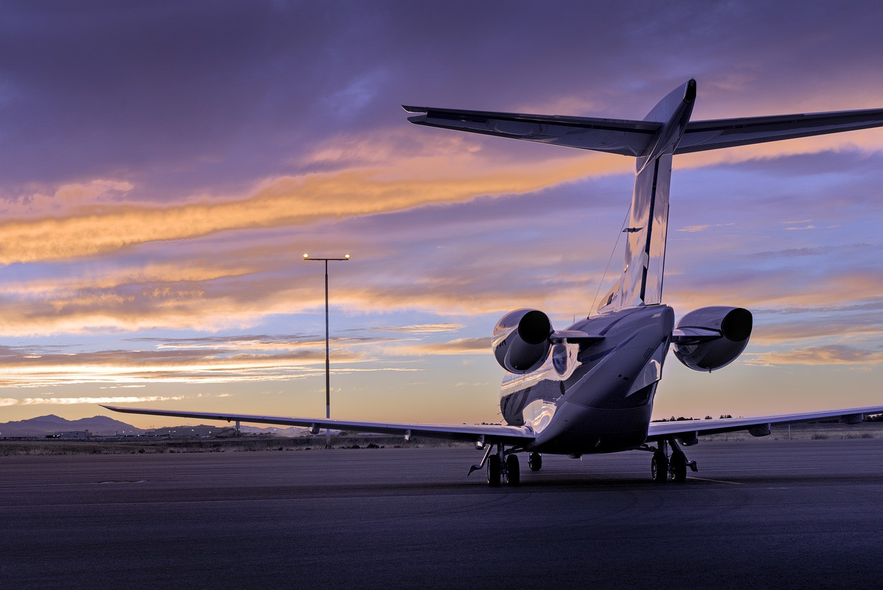 Representative image: airport runway private jet