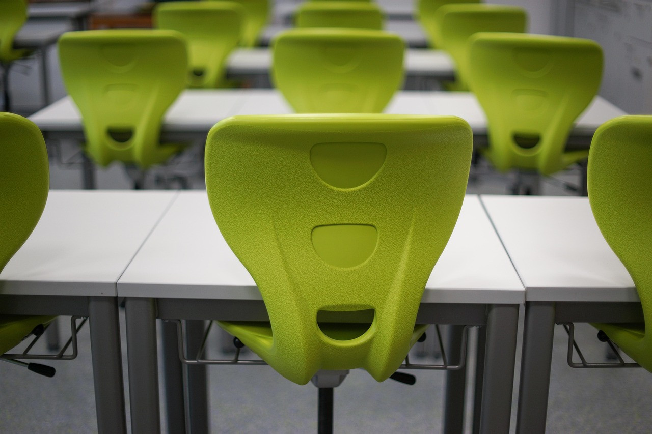 Representative image: empty classroom chairs