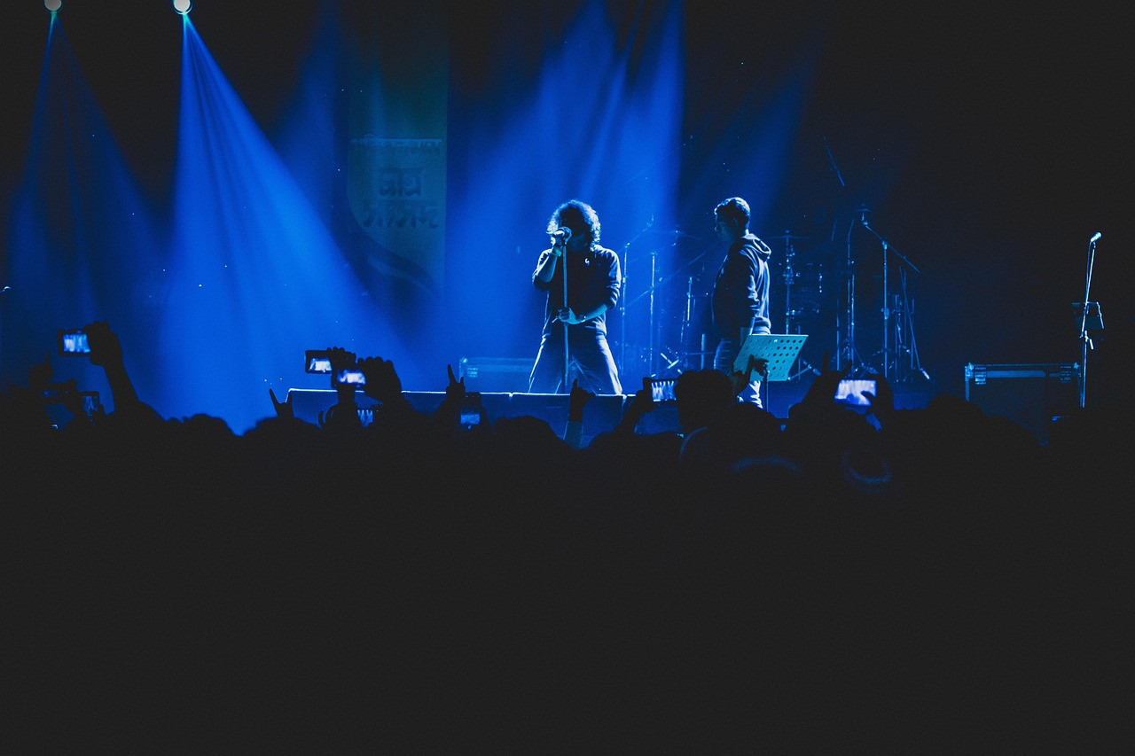 Representative image: microphone on concert stage