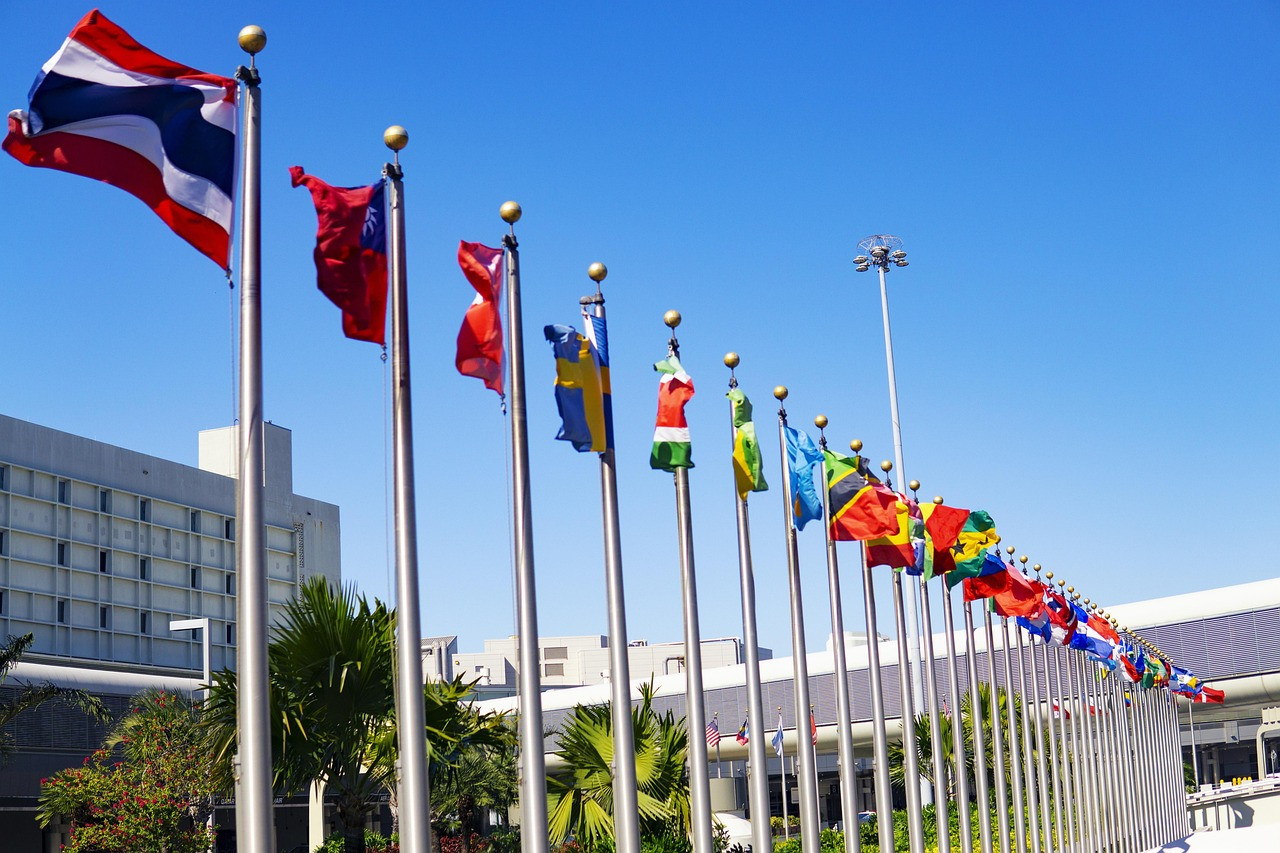 Representative image: flags at international conference