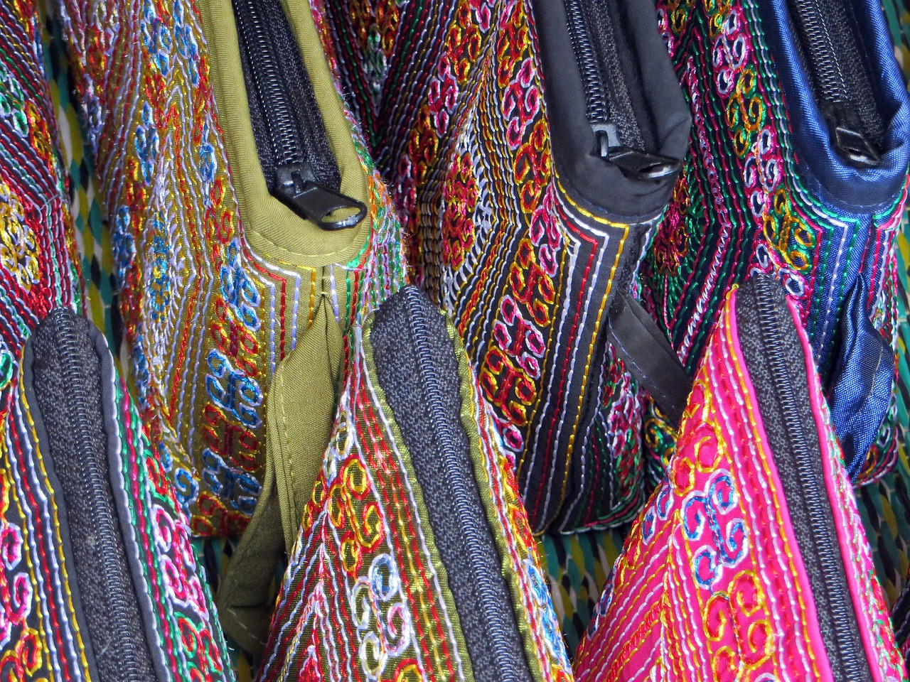 Representative image: colourful embroidered textile closeup