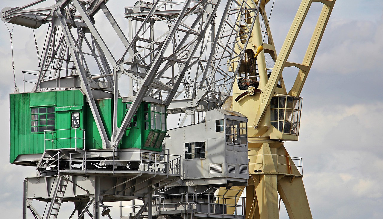 Representative image: shipyard cranes
