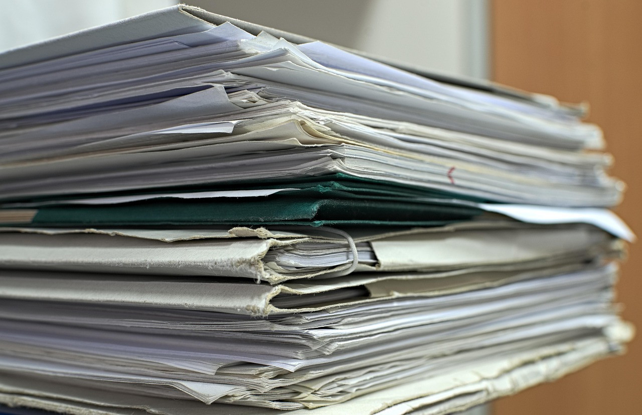 Representative image: school paperwork files desk