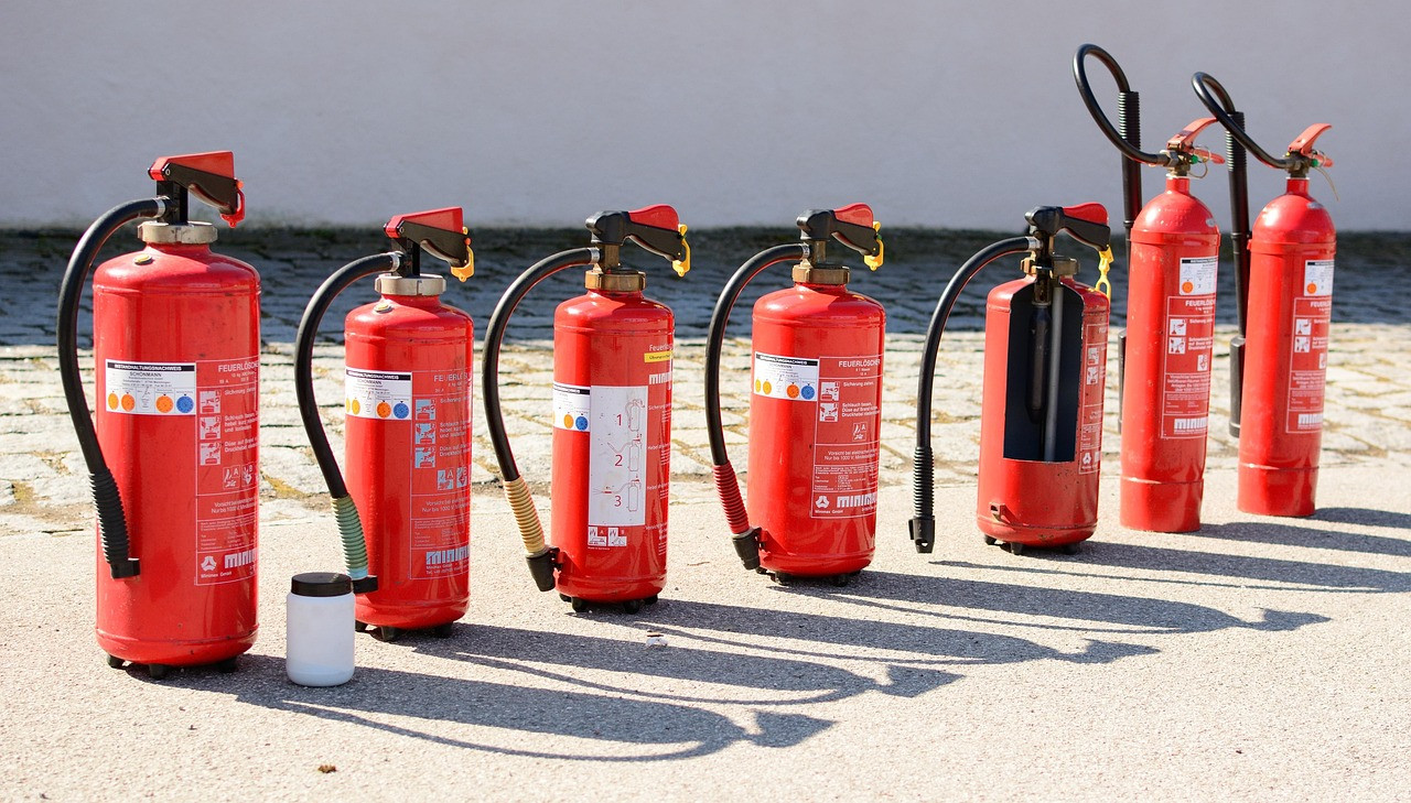 Representative image: red fire extinguisher