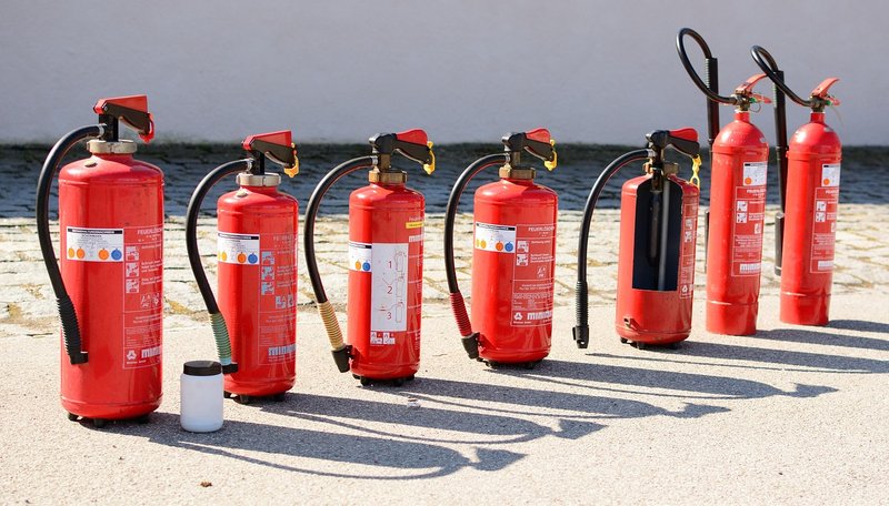 Representative image: red fire extinguisher