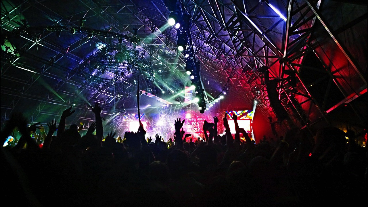 Representative image: concert crowd with stage lights